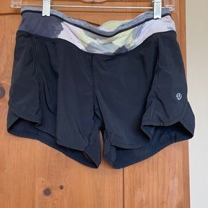 Black lululemon speed short